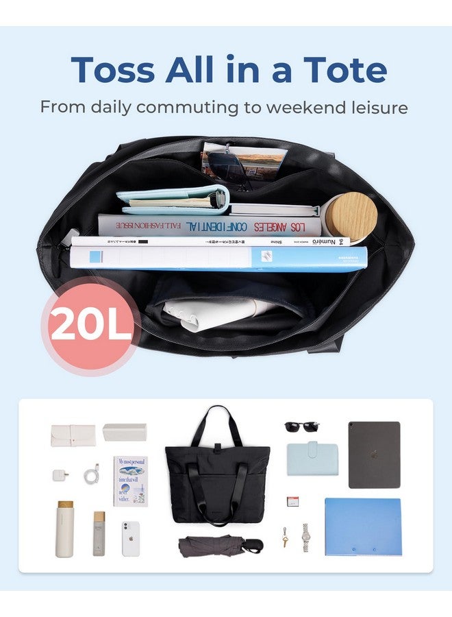 Tote Bag For Women Foldable Tote Bag With Zipper Large Shoulder Bag Top Handle Handbag For Travel Work