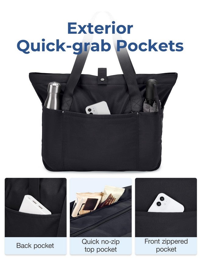 Tote Bag For Women Foldable Tote Bag With Zipper Large Shoulder Bag Top Handle Handbag For Travel Work