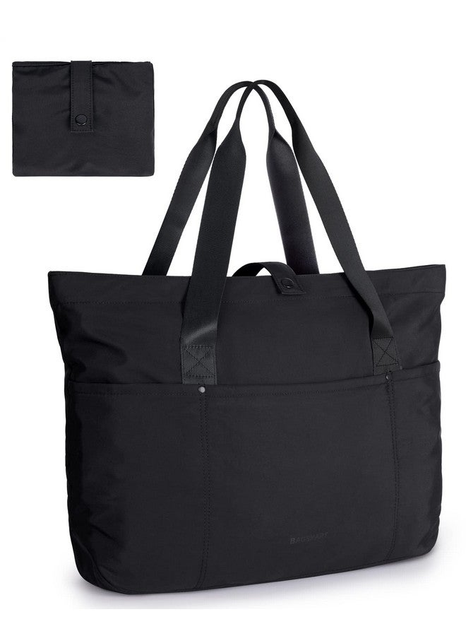 Tote Bag For Women Foldable Tote Bag With Zipper Large Shoulder Bag Top Handle Handbag For Travel Work