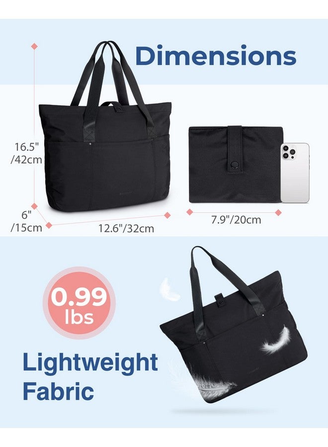 Tote Bag For Women Foldable Tote Bag With Zipper Large Shoulder Bag Top Handle Handbag For Travel Work