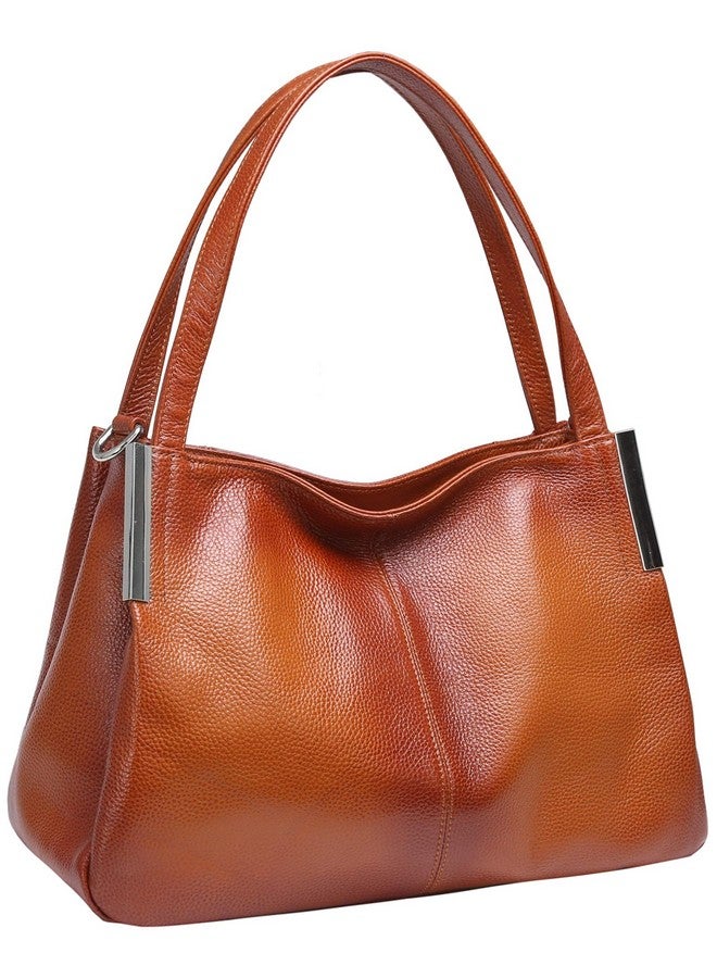 Leather Purses For Women Tote Top Handle Bags Shoulder Handbags Designer Office Ladies Purse Cross Body Hobo Bag (Sorrel)