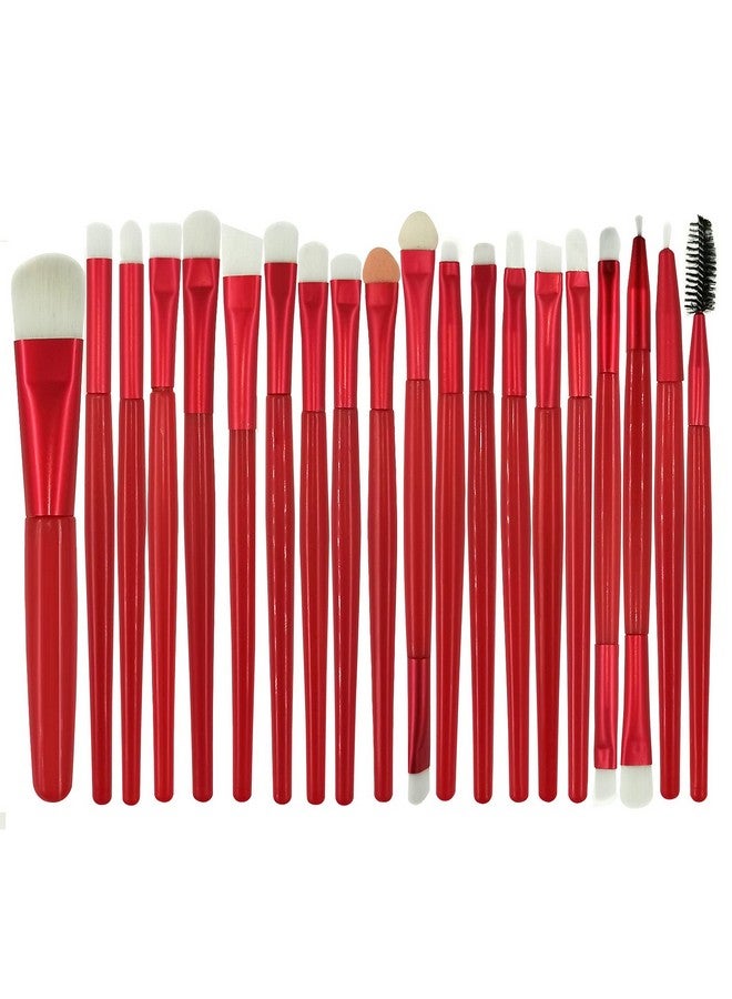 Makeup Brushes Pimoys Make Up Brush Set 20 Pcs Professional Face Eyeliner For Foundation Blush Concealer Eyeshadow Red