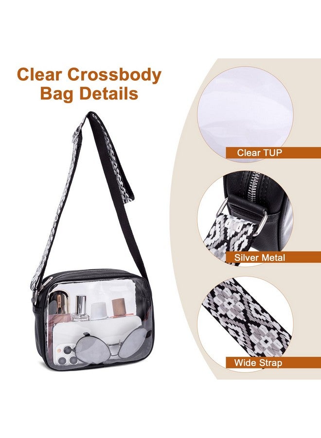 Clear Small Crossbody Bags For Women Trendy Tpu Shoulder Purse Wallet With Adjustable Strap