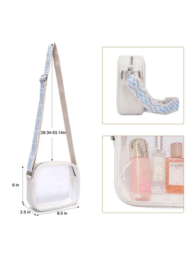 Clear Small Crossbody Bags For Women Trendy Tpu Shoulder Purse Wallet With Adjustable Strap