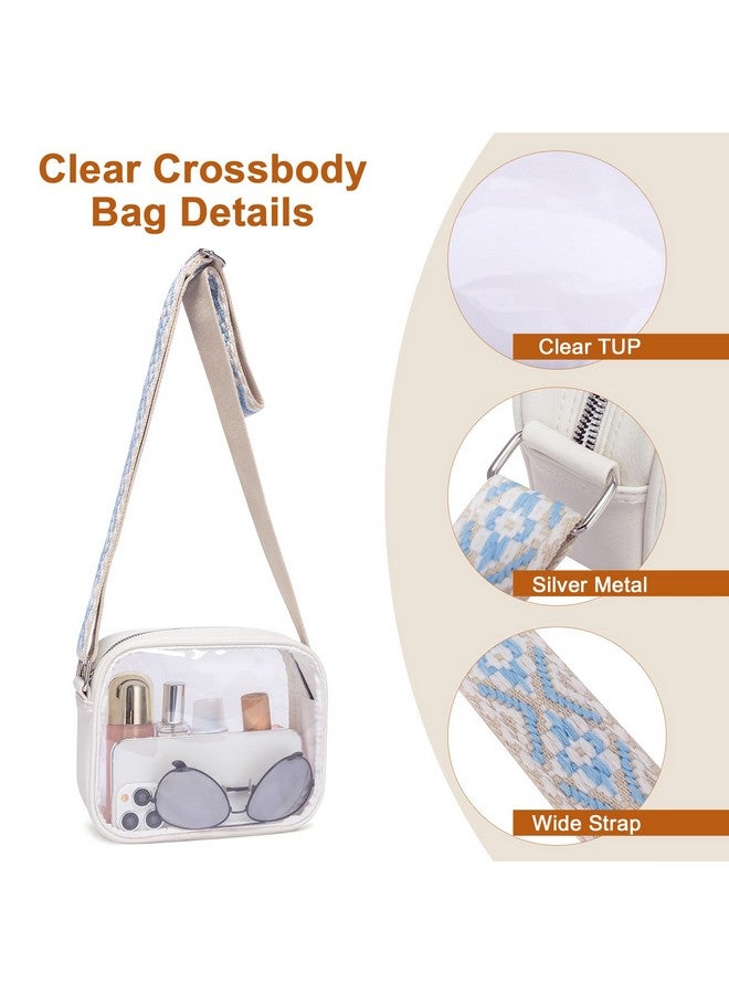 Clear Small Crossbody Bags For Women Trendy Tpu Shoulder Purse Wallet With Adjustable Strap