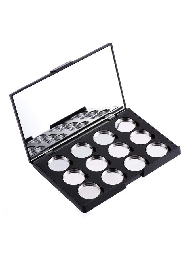 Empty Magnetic Eyeshadow Makeup Palette With Mirror And 12Pcs 26Mm Round Metal Pans