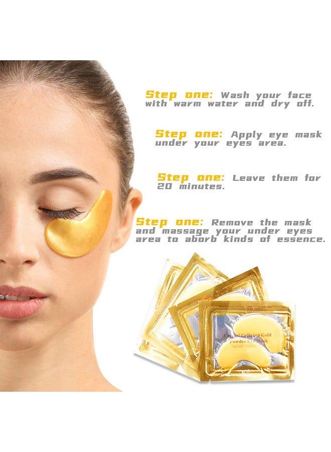 28 Pairs Gold Eye Mask Collagen Eye Gel Pads Under Eye Mask For Puffiness And Dark Circle Under Eye Patches For Women And Men Boxedgold (28 Pair Gold)