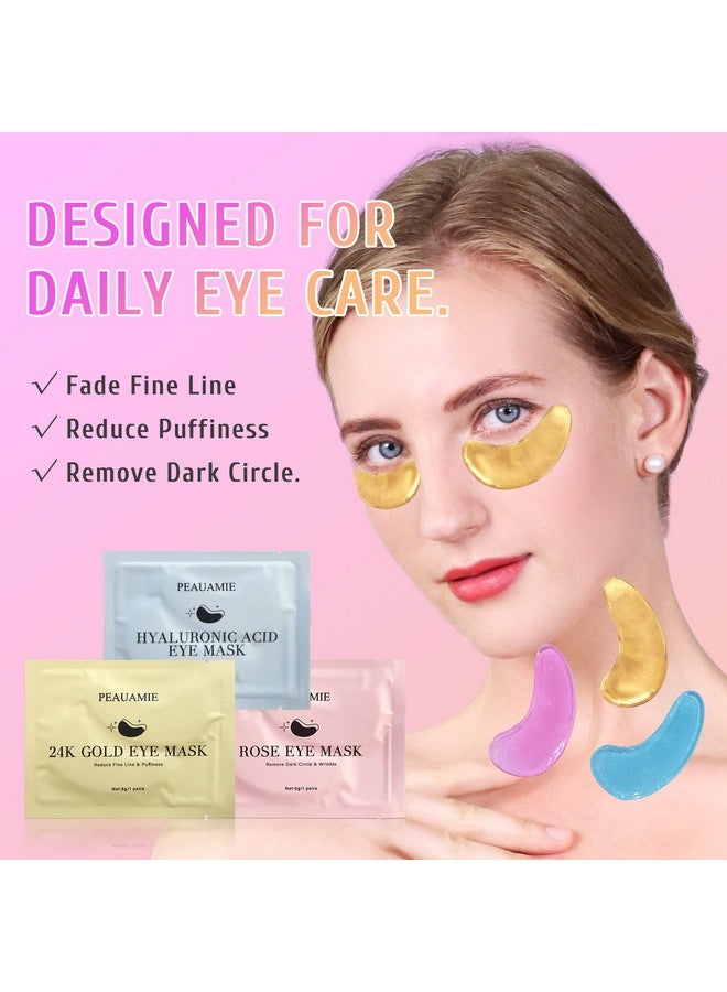 Under Eye Patches (30 Pairs) Gold Eye Mask And Hyaluronic Acid Eye Patches For Puffy Eyesrose Eye Masks For Dark Circles And Puffiness Under Eye Treatment Skin Care Products…