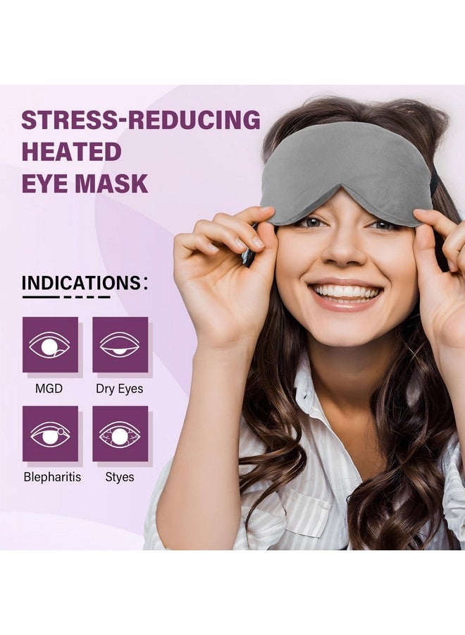 Weighted Eye Mask Warm Eye Compress For Dry Eyes Moist Heat Lavender Eye Mask Microwave Eye Mask For Stye Belpharitis Mgd (Gray)