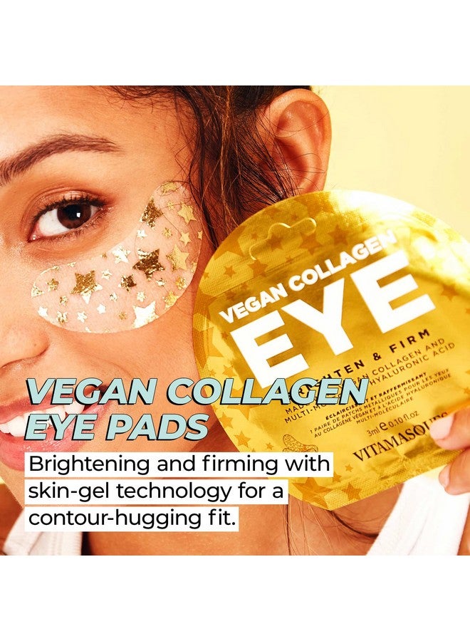 Vegan Collagen Eye Pads 3Pack Firming & Brightening Anti Aging Under Eyes Mask To Reduce Fine Lines Puffiness Wrinkles & Dark Circles Mothers Day Gifts For Mom Gift For Wife