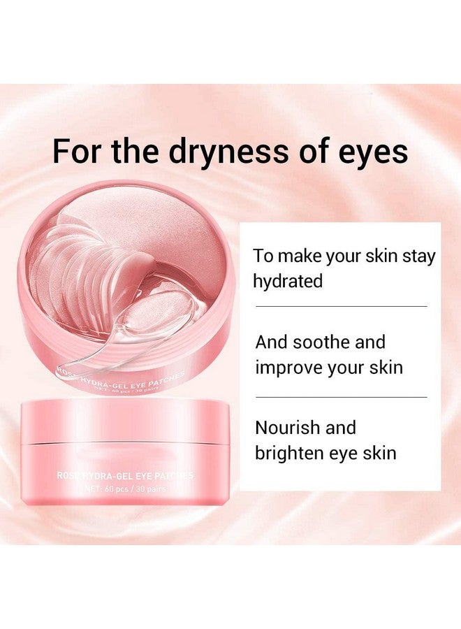 Eye Patches Rose Hydragel Eye Mask Sheet Lady Skin Care Pad Remove Fine Lines Smooth Repair The Eyes Skin Under Eye Gel For Moisturizing And Relieving Firm The Look Of The Eye Area