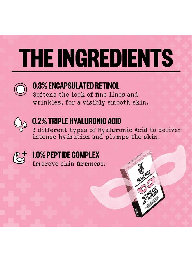 Retinol Eye Lift Patches To Lift Firm And Revitalize Tired Eyes 360° Coverage Targets Fine Lines & Wrinkles 5 Pack