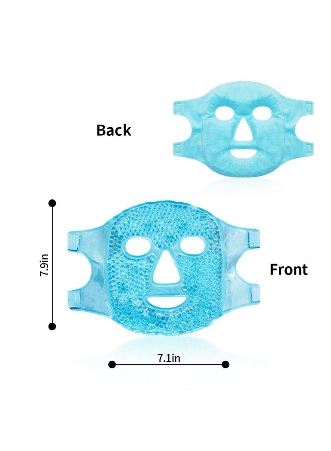 Cold Face Eye Masks Ice Face Mask Hot Cold Compress For Dark Circles Puffiness Migraines Headache Stress Redness Cooling Face Masks For Women Man Skin Care