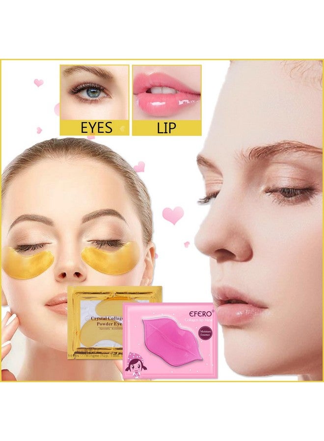 30 Pairs Lip Masks & Eye Mask24K Gold Gel Crystal Collagen Eye Patches For Puffy Eyeseffectively Nourishesmoisturizing& Reducing Fine Lines Dark Circleeye Patches For Women Men