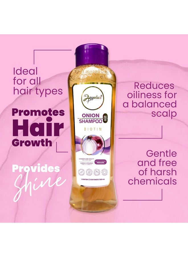 Kit Duo Onion Shampoo + Mini Travel Size Promotes Hair Growth Cleanses And Reduces Oiliness For All Hair Types Natural Extracts