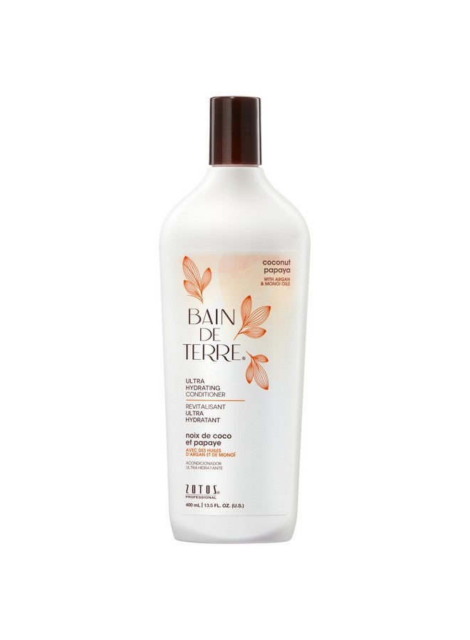 Coconut Papaya Ultra Hydrating Conditioner Moisture Quench For Dry Damaged Hair With Argan & Monoi Oils Parabenfree Colorsafe Vegan 13.5 Fl Oz