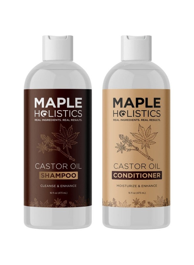 Castor Oil Shampoo And Conditioner Set Jamaican Black Castor Oil Shampoo And Biotin Collagen Conditioner Sulfate Free Shampoo And Conditioner For Fine Hair And Dry Scalp Care (Vanilla) 16 Fl Oz