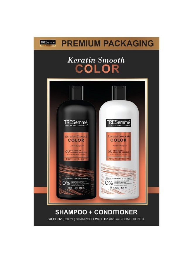 Shampoo And Conditioner Set Keratin Smooth Paraben And Sulfate Free Shampoo Safe For Colortreated Hair Deep Conditioner For Dry Damaged Hair 28 Fl Oz (2 Piece Set)