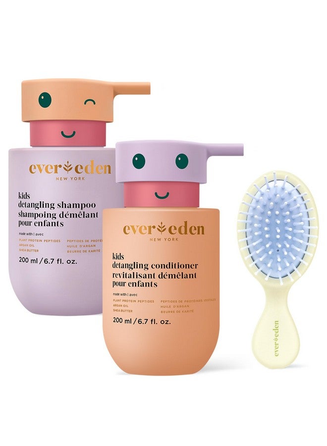 Happy Hair Duo For Kids Shampoo And Conditioner Set With Bonus Gift Brush