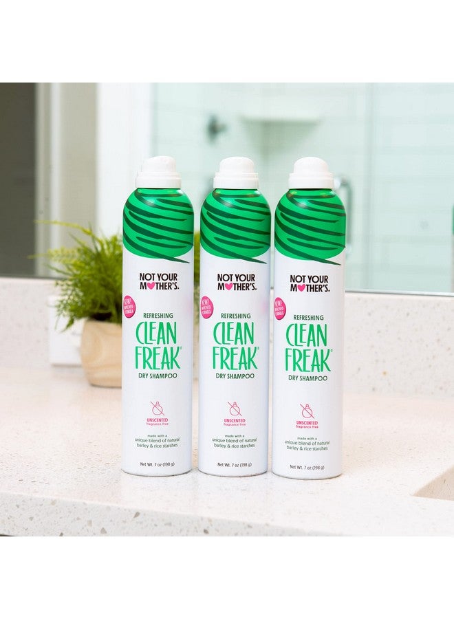 Clean Freak Unscented Dry Shampoo (3Pack) 7 Oz Refreshing Dry Shampoo Instantly Absorbs Oil And Odor For Refreshed Hair