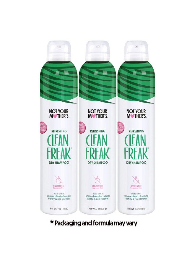 Clean Freak Unscented Dry Shampoo (3Pack) 7 Oz Refreshing Dry Shampoo Instantly Absorbs Oil And Odor For Refreshed Hair