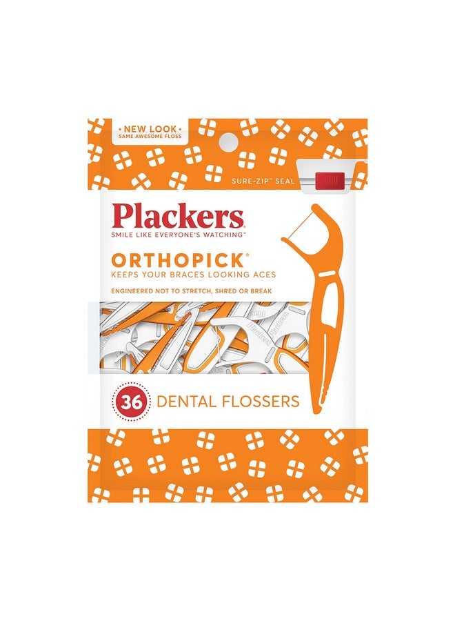 Orthopick Flosser For Braces Pack Of 2 (36 Flossers Each)