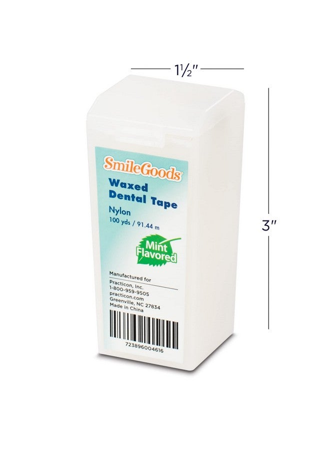Smilegoods Waxed Dental Tape 100 Yards Mint Flavored