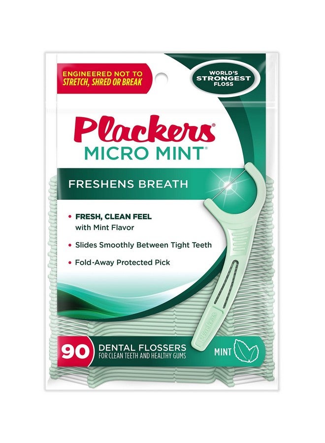 Micro Mint Dental Flossers 90 Count (Pack Of 6)