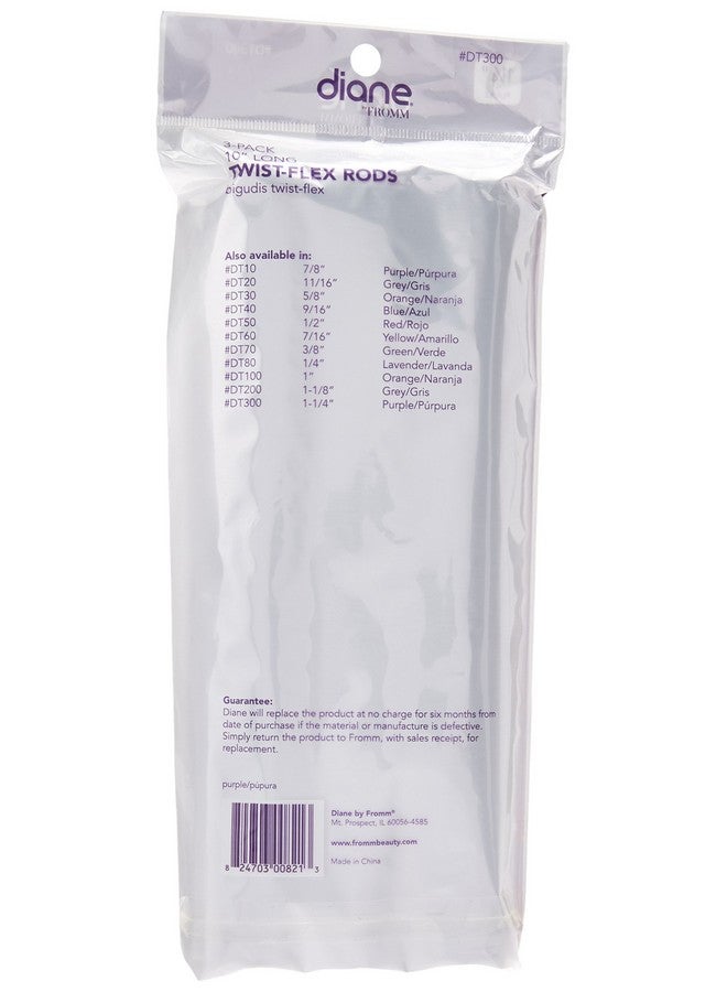 Twistflex Long Rods Purple 1 1/4 Diameter 10 Long 3Pcs