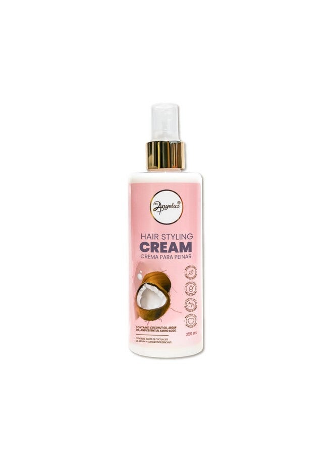 Coconut Hair Styling Cream Provides Strength Deep Hydration And Frizz Control With Argan Oil Detangler For All Hair Types Daily Use