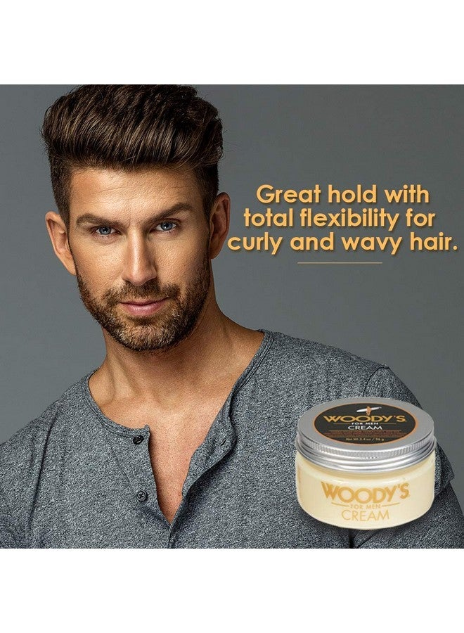 Styling Cream For Men Flexible Styling Cream Controls Curly And Wavy Hair 3.4 Oz. 2Pack