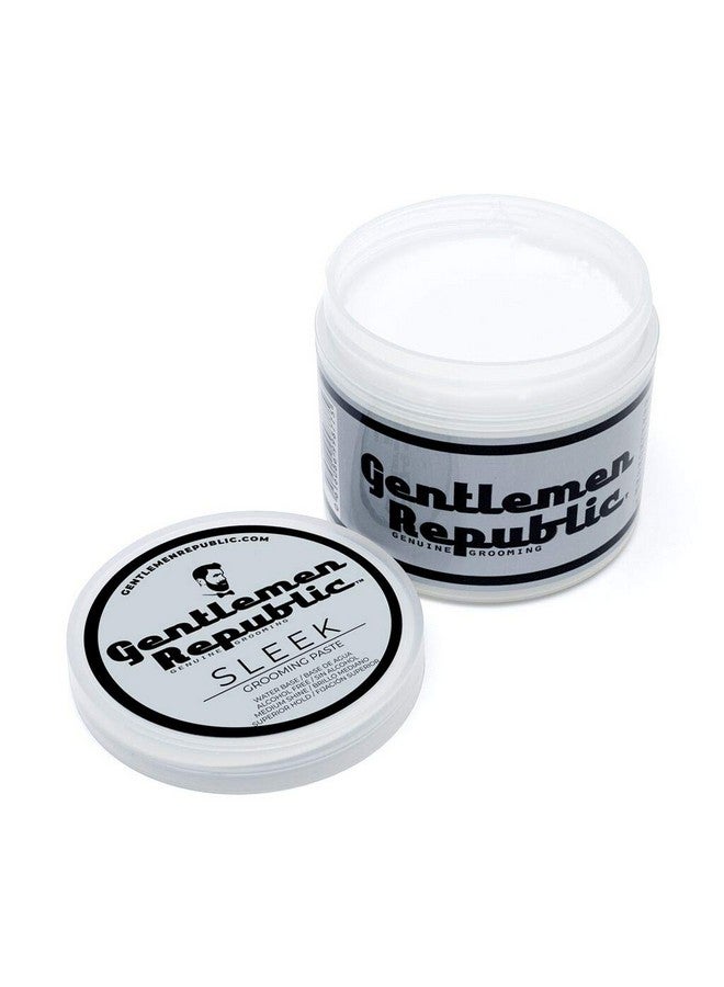 Gentlemen Republic 4Oz Sleek Paste Professional Waterbased Formula For Lightweight Strong Hold And Volume Alcoholfree Fresh Scent Made In Usa