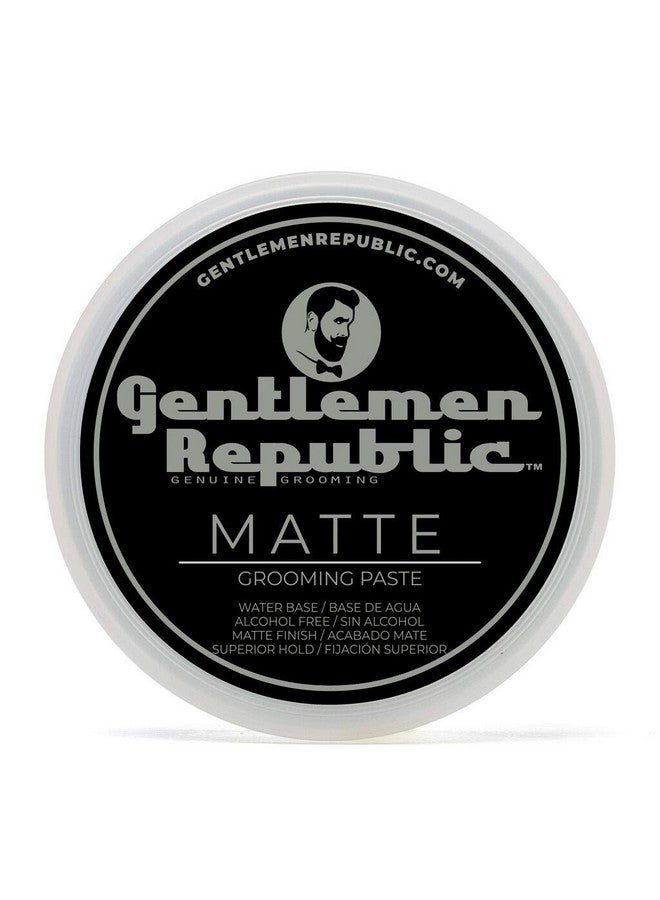 Gentlemen Republic 8Oz Matte Paste Waterbased Professional Formula With Superior Hold And Matte Finish For A Natural Look Made In The Usa