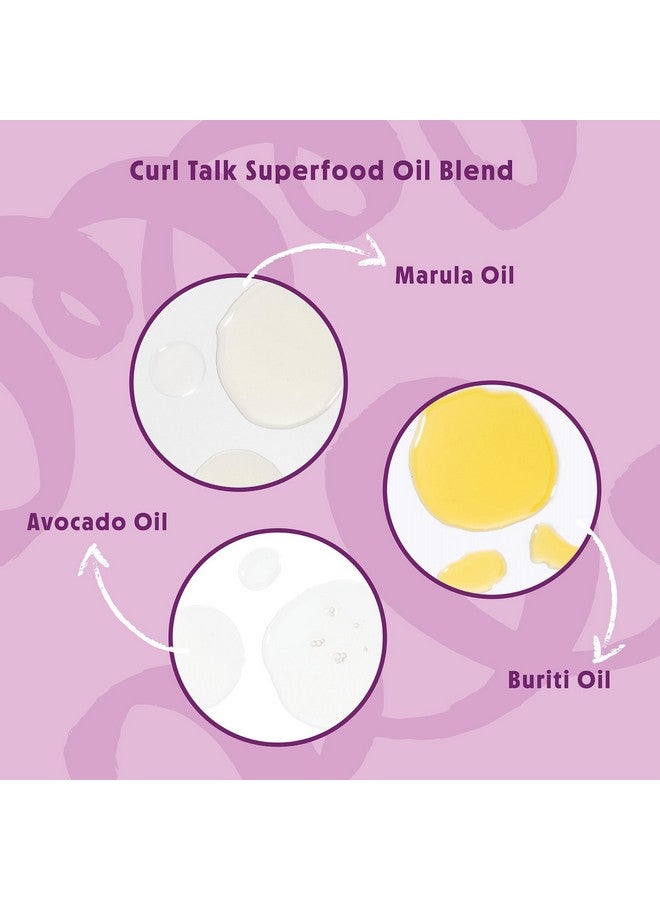 Curl Talk Edge Control Gel And Defining Gel Custard (2Pack) Formulated With Superfood Oil Blend For All Curly Hair Types