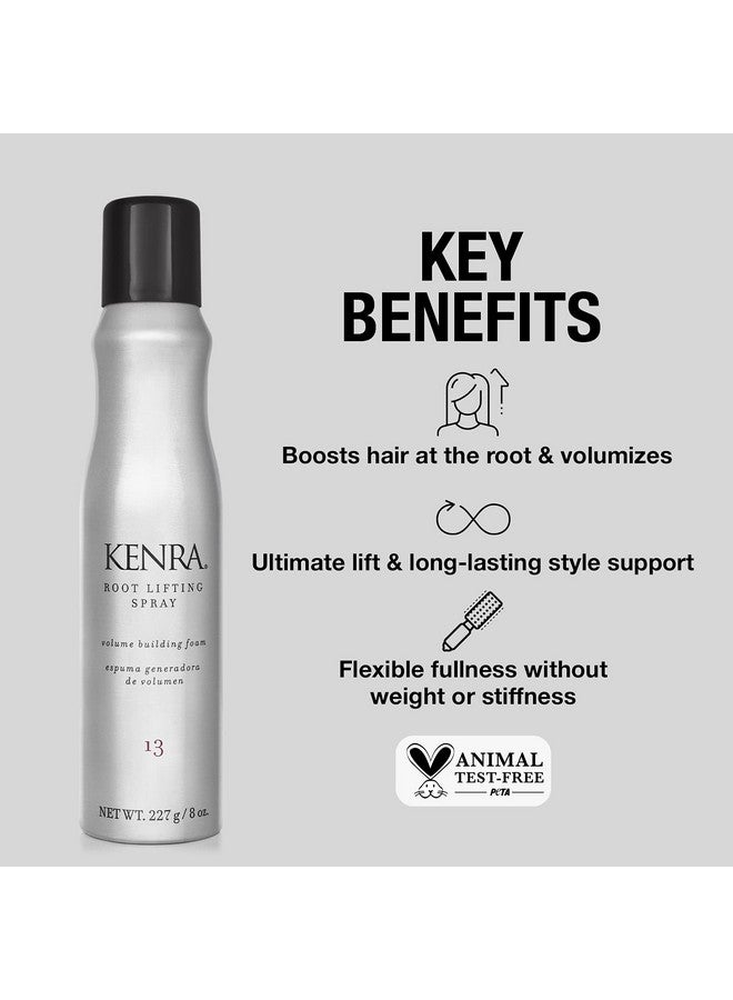 Kenra Root Lifting Spray 13 Volumizing Foam Medium Hold Ultimate Lift & Lasting Style Boosts Hair At The Root Provides Flexible Fullness Without Weight Or Stiffness All Hair Types 8 Oz (2Pack)