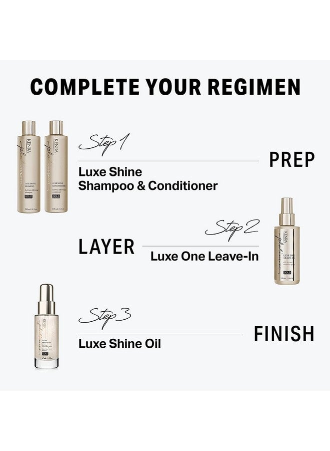 Kenra Platinum Luxe One Leavein Allin One Miracle Spray Enriched With Precious Gold Opulent Slip & Shine Thermal/Heat Protection Medium To Coarse Hair 5 Fl. Oz