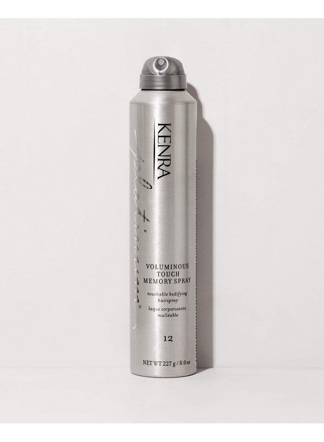 Kenra Platinum Voluminous Touch Memory Spray 12 Bodifying Fullness Hairspray Lasting Sytle Memory For 96 Hours Soft Touchable Volume All Hair Types 8 Oz