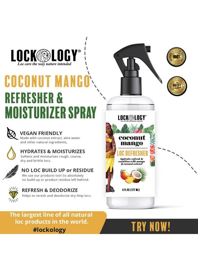 Loc Spray & Loc Moisturizer Spray For Dreads With Coconut & Mango Locs Hair Products Dreadlock Hair Products