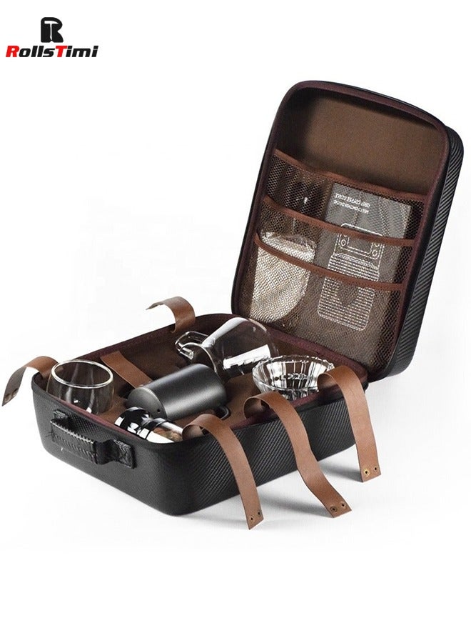 V60 Pour Over Coffee Maker Set Coffee Kettle Scale, Coffee Dripper All in 1 Traveling Camping Manual Coffee Kit Coffee Gift Set