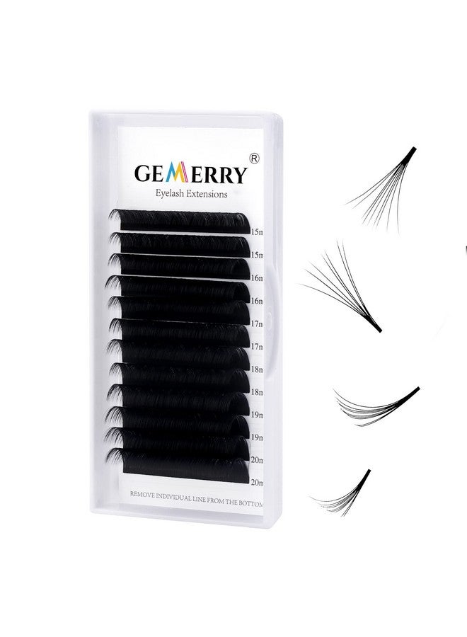 Volume Lash Extensions 0.05 Easy Fan Volume Lashes D Curl 1520Mm Eyelash Extensions Easy Fan Lash Self Fanning 2D10D Auto Rapid Blooming By Gemerry (0.05D Curlmix 1520Mm)