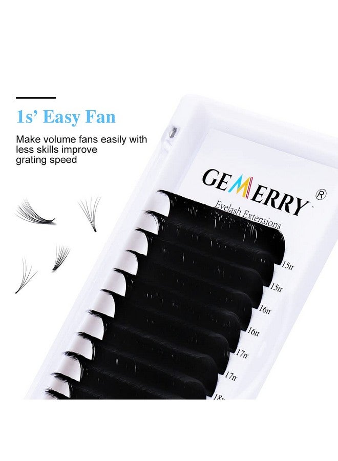 Volume Lash Extensions 0.05 Easy Fan Volume Lashes D Curl 1520Mm Eyelash Extensions Easy Fan Lash Self Fanning 2D10D Auto Rapid Blooming By Gemerry (0.05D Curlmix 1520Mm)