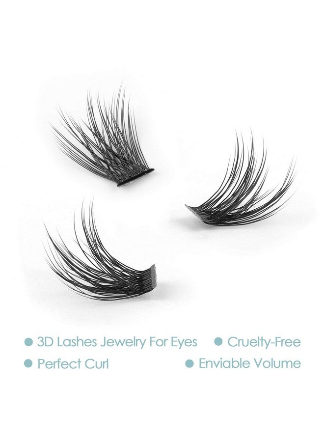 Diy Eyelash Extension 3D Effect Individual Glue Bonded Clusters Volume Lashes Pack Home Eyelash Extension Lashes Pack (12Mmvolume)