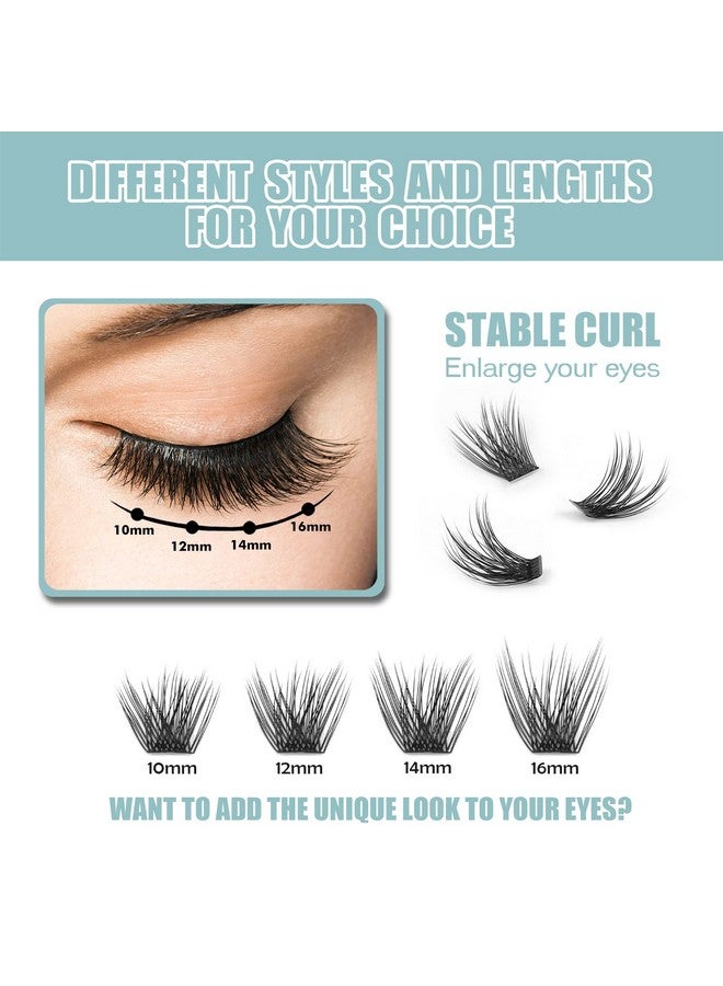 Diy Eyelash Extension 3D Effect Individual Glue Bonded Clusters Volume Lashes Pack Home Eyelash Extension Lashes Pack (12Mmvolume)