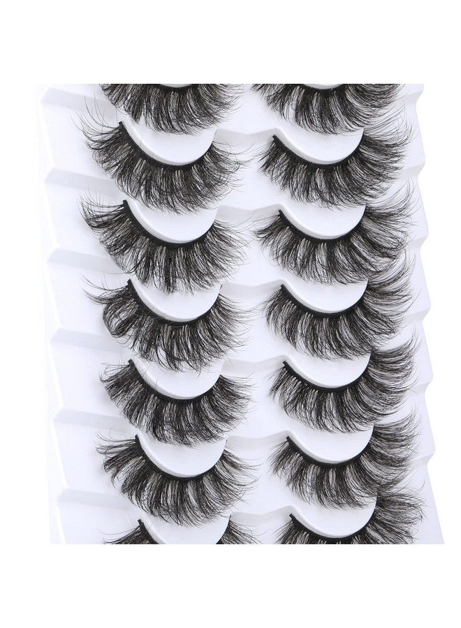 False Eyelashes Fluffy Faux Mink Lashes 18Mm Wispy Lashes Cat Eye Flowers Strip Lashes Pack By Kiromiro