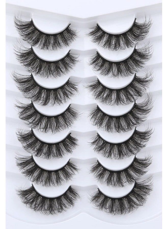 False Eyelashes Fluffy Faux Mink Lashes 18Mm Wispy Lashes Cat Eye Flowers Strip Lashes Pack By Kiromiro