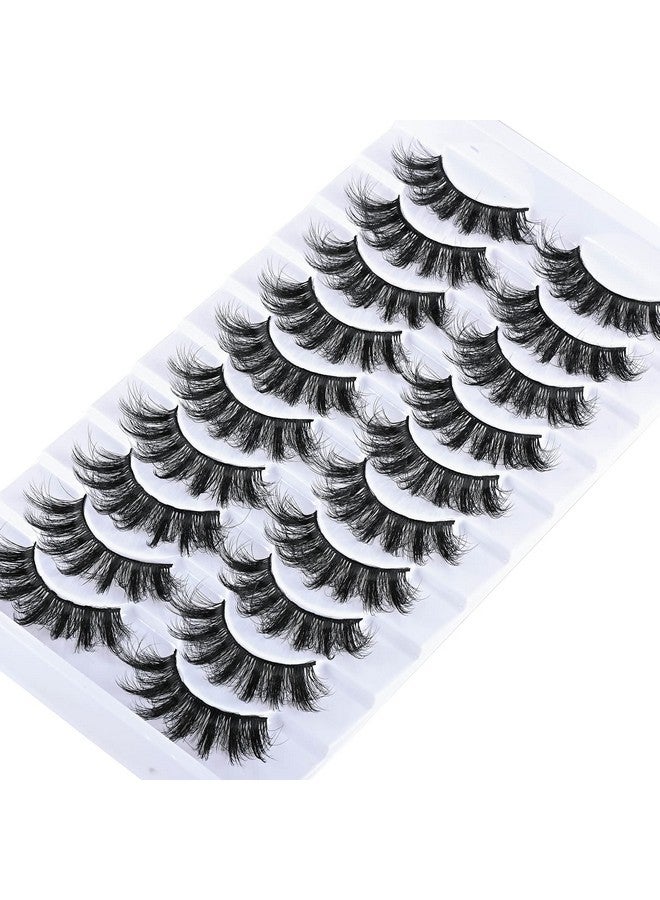 Fluffy Eyelashes 8D Faux Mink Lashes Natural Look Lash Short Fake False Eyelash 10 Pairs (Z041117Mm)