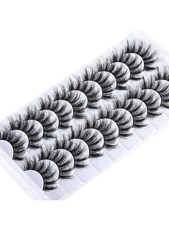 Fluffy Eyelashes 8D Faux Mink Lashes Natural Look Lash Short Fake False Eyelash 10 Pairs (Z041117Mm)