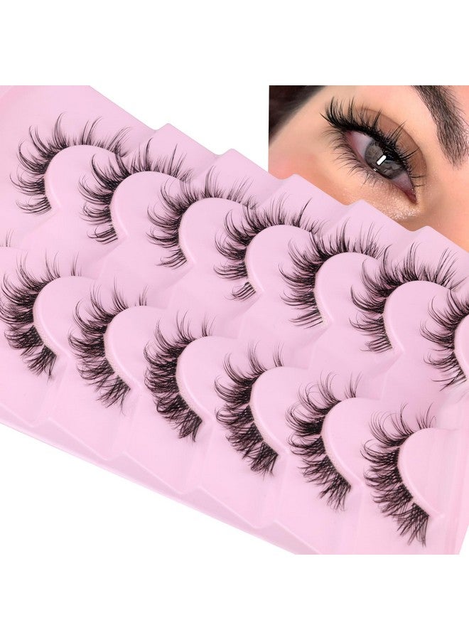 False Eyelashes Cluster Lashes 98 Wisps Mixed Lengths Natural Manga Lashes Clear Band D Curl Cat Eye Diy Anime Eyelashes Lightweight Soft Wispy Individual Japanese Eyelashes Extension By Alice