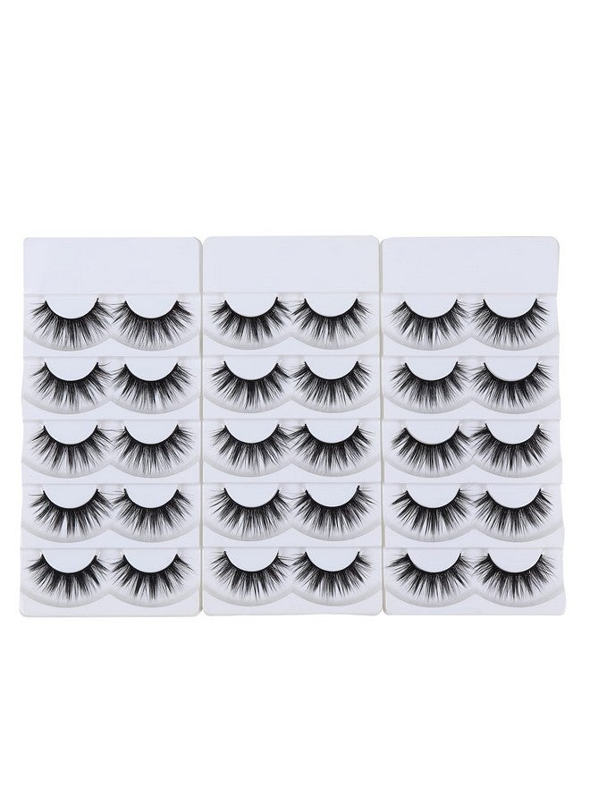 Dramatic False Eyelashes Handmade Long Fake Lashes Pack F27/L (15 Pairs/3 Pack)