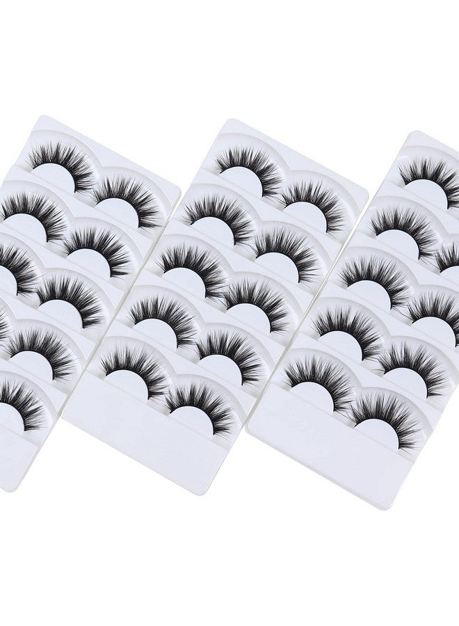 Dramatic False Eyelashes Handmade Long Fake Lashes Pack F27/L (15 Pairs/3 Pack)